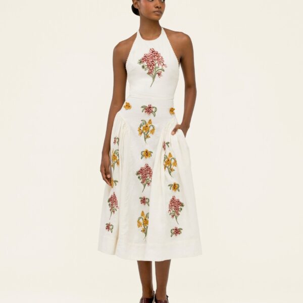 Agua by Agua Bendita Balsa Cordillera Midi Dress - Agua by Agua Bendita Dresses - Artisanal Colombian Resort Wear at Coveti