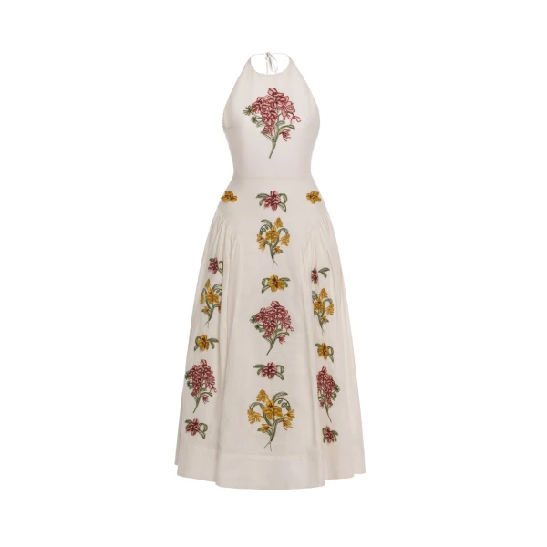 Agua by Agua Bendita Balsa Cordillera Midi Dress - Agua by Agua Bendita Dresses - Artisanal Colombian Resort Wear at Coveti
