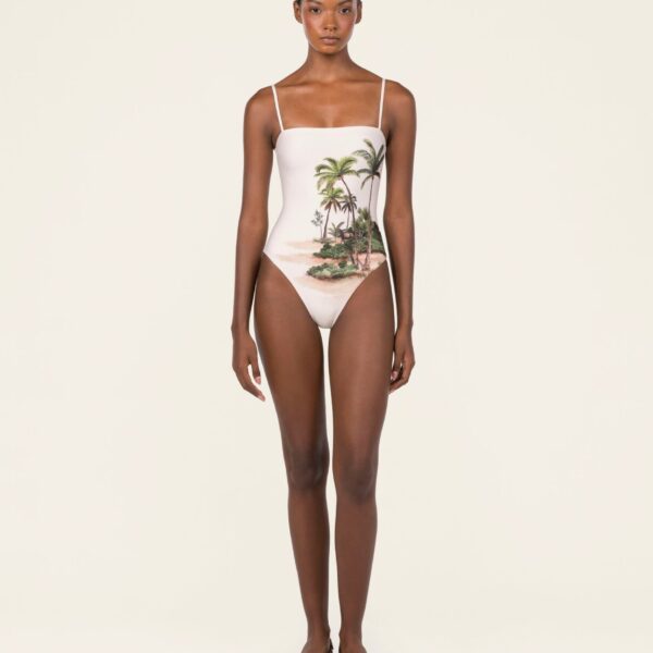 Agua by Agua Bendita Durazno Arena One Piece - Agua by Agua Bendita Beachwear - Artisanal Colombian Resort Wear at Coveti