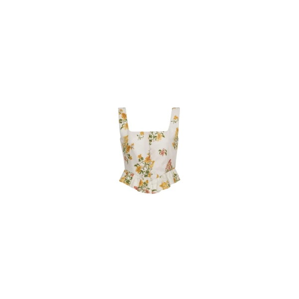 Agua by Agua Bendita Eslabon Cordillera Cropped Top - Agua by Agua Bendita Tops - Artisanal Colombian Resort Wear at Coveti