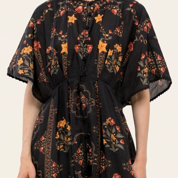Agua by Agua Bendita Gesto Andes Kaftan - Agua by Agua Bendita Kimono - Artisanal Colombian Resort Wear at Coveti