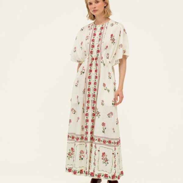 Agua by Agua Bendita Gesto Quebrada Kaftan - Agua by Agua Bendita Kimono - Artisanal Colombian Resort Wear at Coveti
