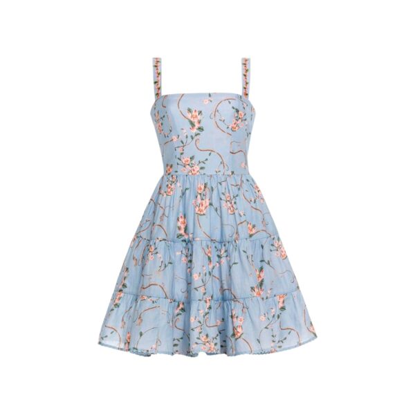 Agua by Agua Bendita Lima Mini Navegante Mini Dress - Agua by Agua Bendita Dresses - Artisanal Colombian Resort Wear at Coveti
