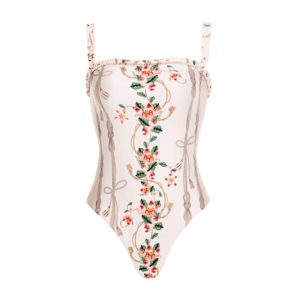 Agua by Agua Bendita Limon Navegante One Piece - Agua by Agua Bendita Beachwear - Artisanal Colombian Resort Wear at Coveti