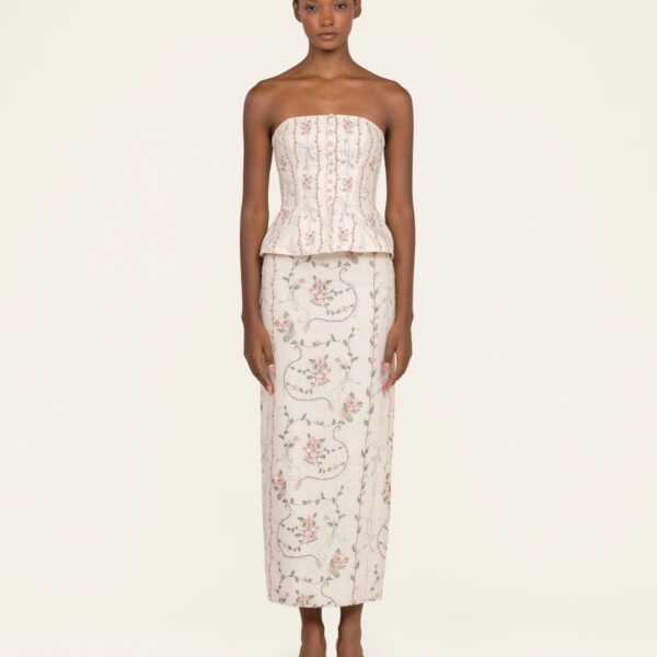 Agua by Agua Bendita Lirica Navegante Maxi Skirt - Agua by Agua Bendita Skirts - Artisanal Colombian Resort Wear at Coveti