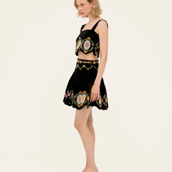 Agua by Agua Bendita Luciana Cordillera Cropped Top - Agua by Agua Bendita Tops - Artisanal Colombian Resort Wear at Coveti