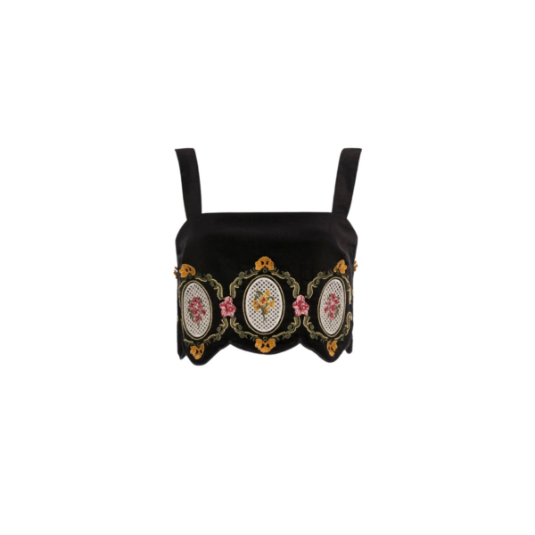 Agua by Agua Bendita Luciana Cordillera Cropped Top - Agua by Agua Bendita Tops - Artisanal Colombian Resort Wear at Coveti