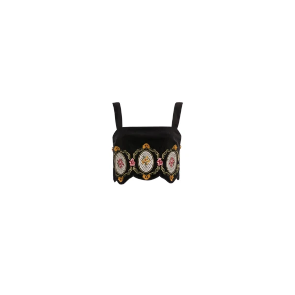 Agua by Agua Bendita Luciana Cordillera Cropped Top - Agua by Agua Bendita Tops - Artisanal Colombian Resort Wear at Coveti