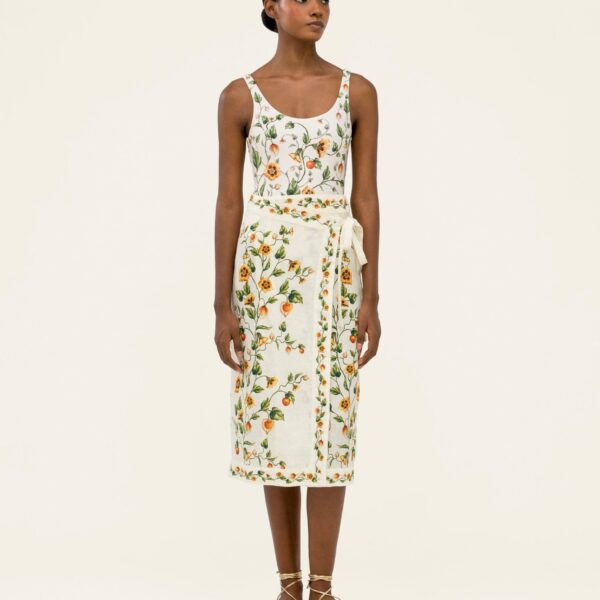Agua by Agua Bendita Luna Midi Uchuva Midi Pareo - Agua by Agua Bendita Beachwear - Artisanal Colombian Resort Wear at Coveti