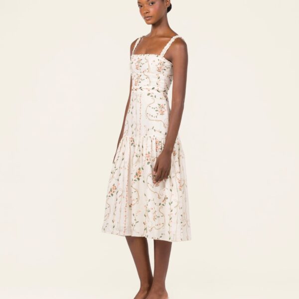 Agua by Agua Bendita Nispero Navegante Midi Dress - Agua by Agua Bendita Dresses - Artisanal Colombian Resort Wear at Coveti