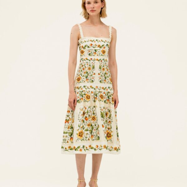 Agua by Agua Bendita Níspero Uchuva Midi Dress - Agua by Agua Bendita Dresses - Artisanal Colombian Resort Wear at Coveti
