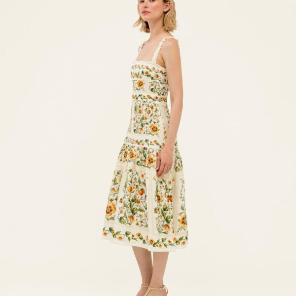 Agua by Agua Bendita Níspero Uchuva Midi Dress - Agua by Agua Bendita Dresses - Artisanal Colombian Resort Wear at Coveti
