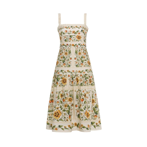 Agua by Agua Bendita Níspero Uchuva Midi Dress - Agua by Agua Bendita Dresses - Artisanal Colombian Resort Wear at Coveti