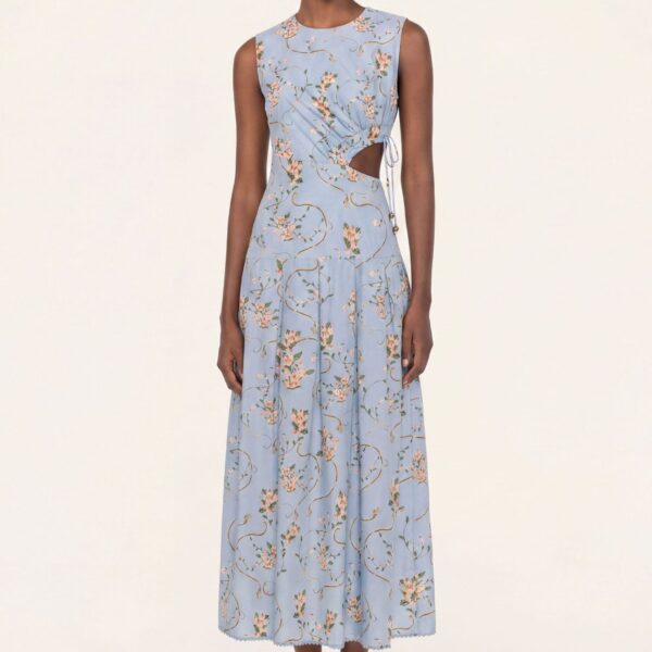 Agua by Agua Bendita Otoño Navegante Midi Dress - Agua by Agua Bendita Dresses - Artisanal Colombian Resort Wear at Coveti