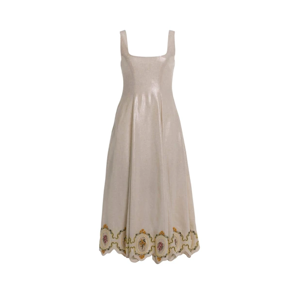 Agua by Agua Bendita Pistilo Cordillera Midi Dress - Agua by Agua Bendita Dresses - Artisanal Colombian Resort Wear at Coveti