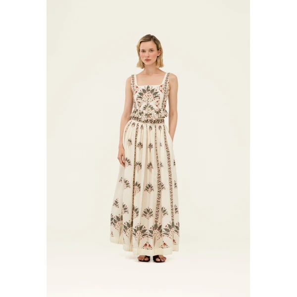 Agua By Agua Bendita Tangelo Andes Maxi Skirt, view 4
