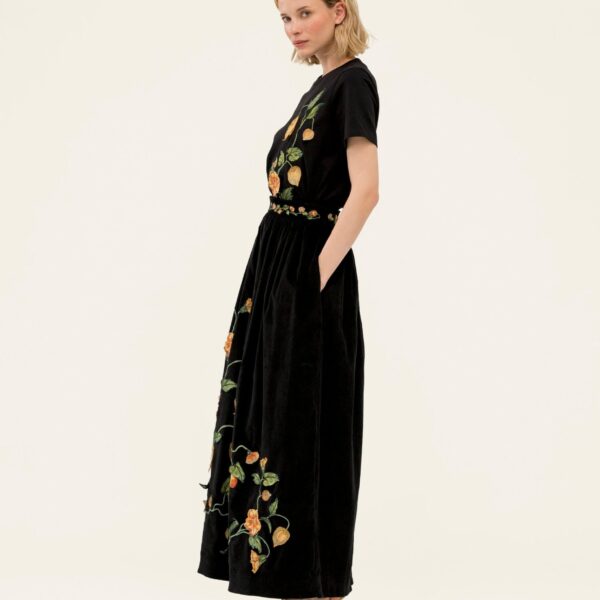 Agua by Agua Bendita Tangelo Uchuva Maxi Skirt - Agua by Agua Bendita Skirts - Artisanal Colombian Resort Wear at Coveti