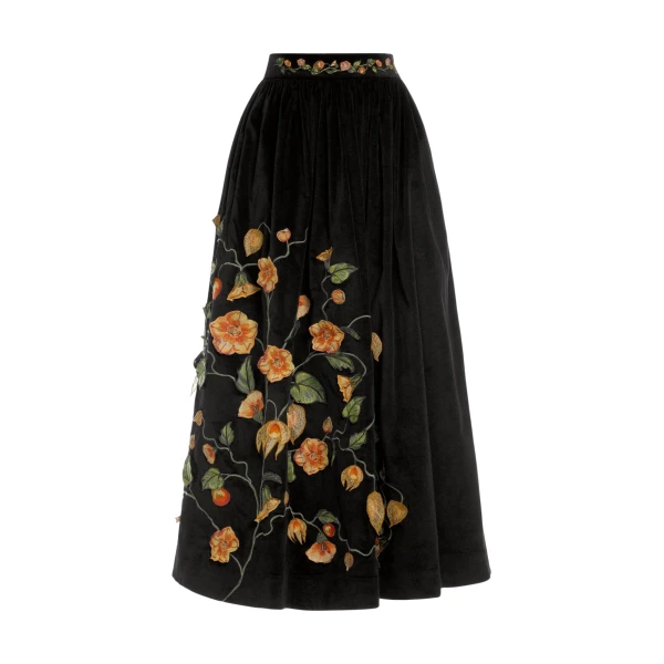 Agua by Agua Bendita Tangelo Uchuva Maxi Skirt - Agua by Agua Bendita Skirts - Artisanal Colombian Resort Wear at Coveti