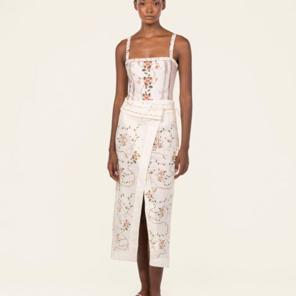 Agua by Agua Bendita Tierra Navegante Pareo Midi - Agua by Agua Bendita Beachwear - Artisanal Colombian Resort Wear at Coveti