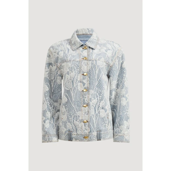 Blossom Lace Denim Jacket