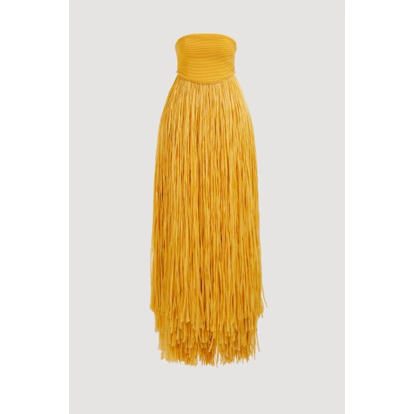 Florentia Raffia Maxi Dress