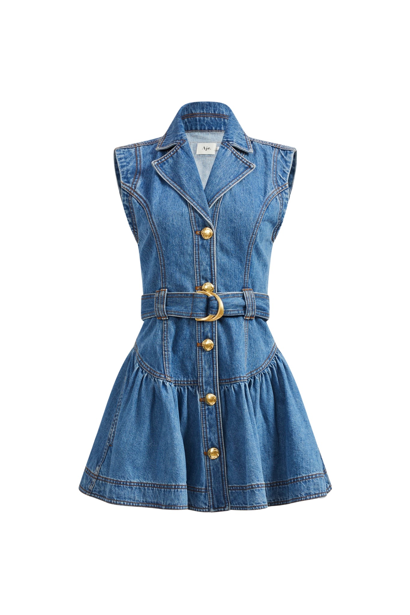 Aje Liliana Denim Mini Dress