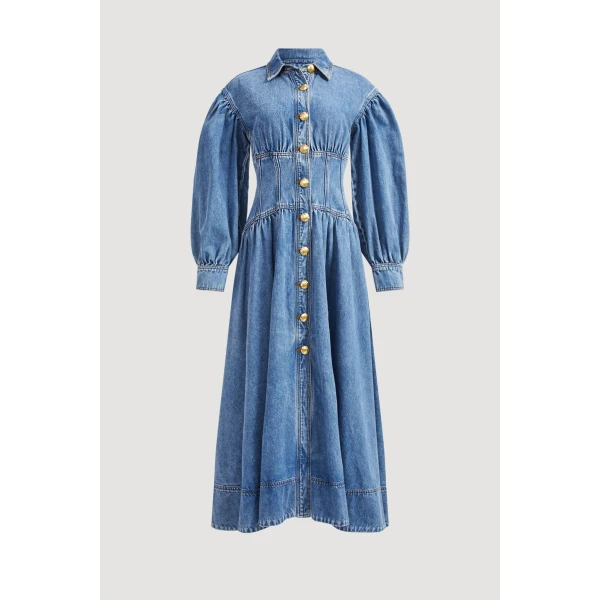 Lorraine Denim Midi Dress