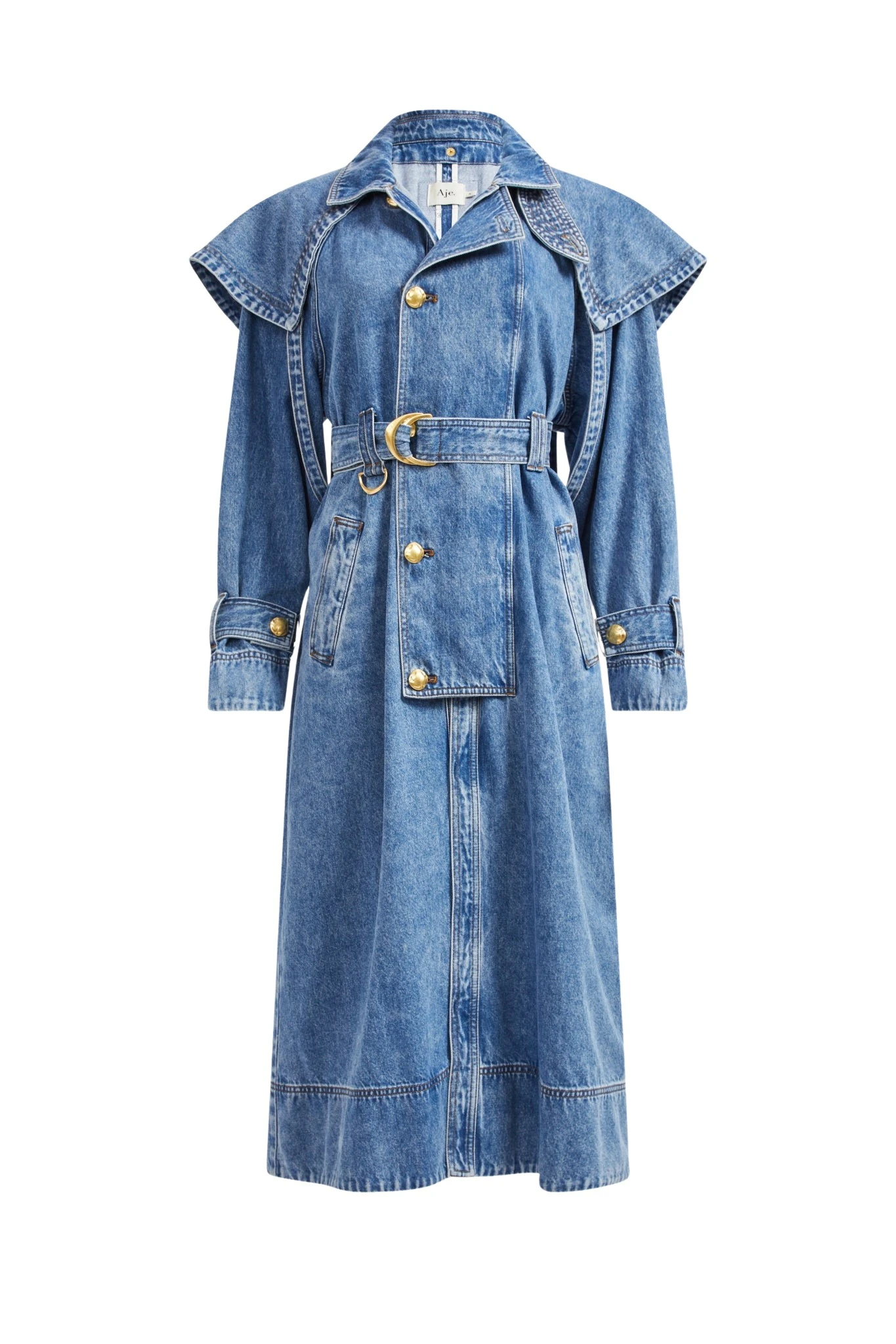 Aje-aus-Lorraine-Denim-Trench-Coat51250_nobg Aje Blue