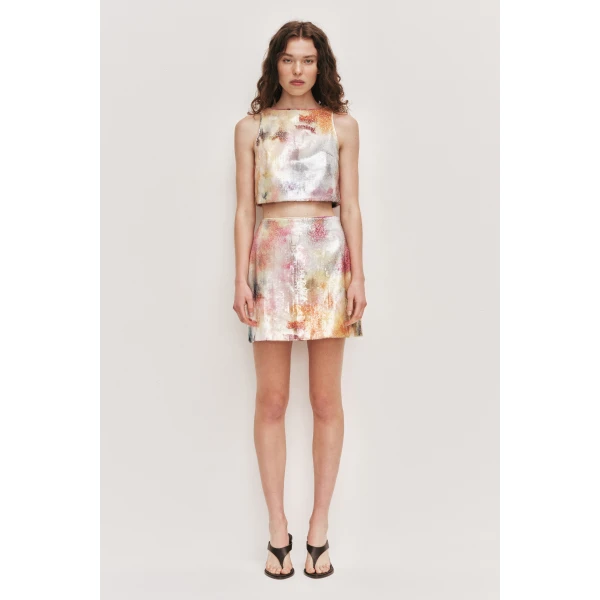 Aje Sybilla Sequin Mini Skirt, view 4
