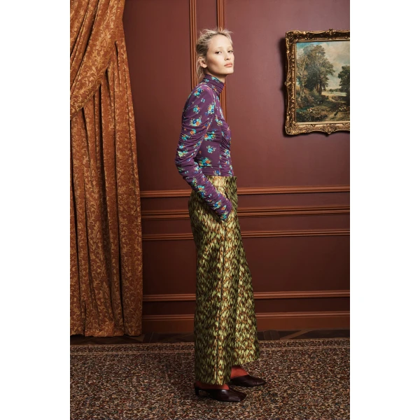 Alemais Betsy Ruched Top  Sustainable Tops with Alémais print - Coveti Australian Designer