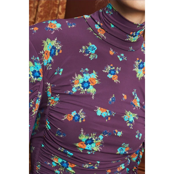 Alemais Betsy Ruched Top  Sustainable Tops with Alémais print - Coveti Australian Designer