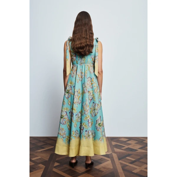 Alemais Jerry Ballet Midi Dress  Sustainable Dresses with Alémais print - Coveti Australian Designer