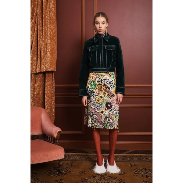 Alemais Joanna Embellished Skirt  Sustainable Skirts with Alémais print - Coveti Australian Designer
