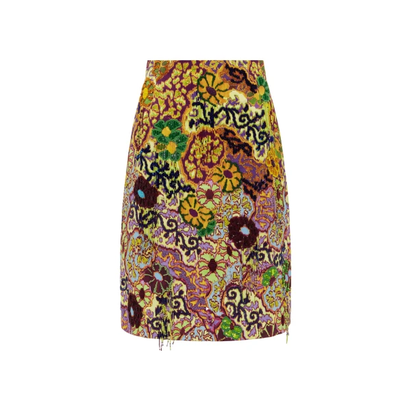 Alemais Joanna Embellished Skirt  Sustainable Skirts with Alémais print - Coveti Australian Designer