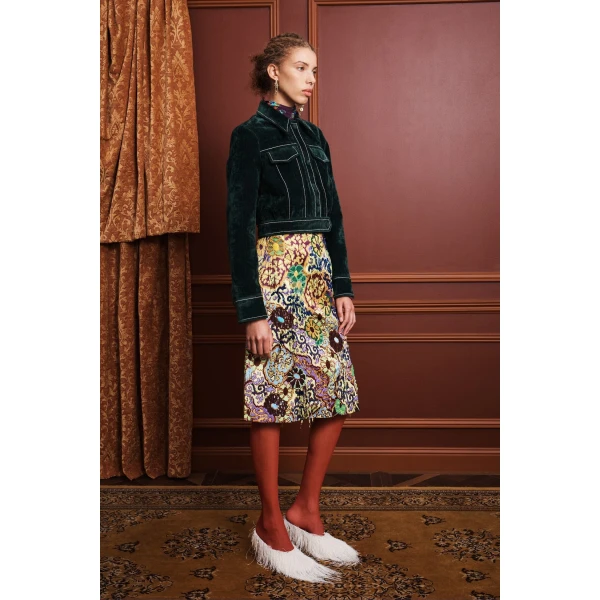 Alemais Joanna Embellished Skirt  Sustainable Skirts with Alémais print - Coveti Australian Designer
