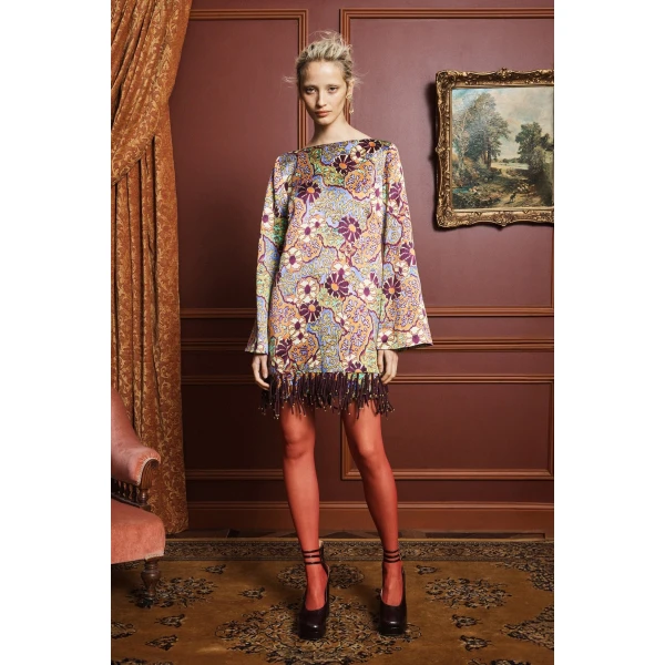 Alemais Joanna Mini Dress  Sustainable Dresses with Alémais print - Coveti Australian Designer