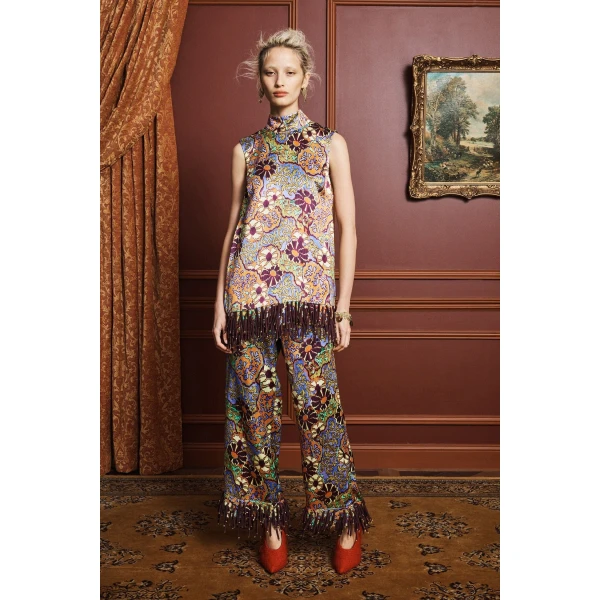 Alemais Joanna Pant  Sustainable Pants with Alémais print - Coveti Australian Designer