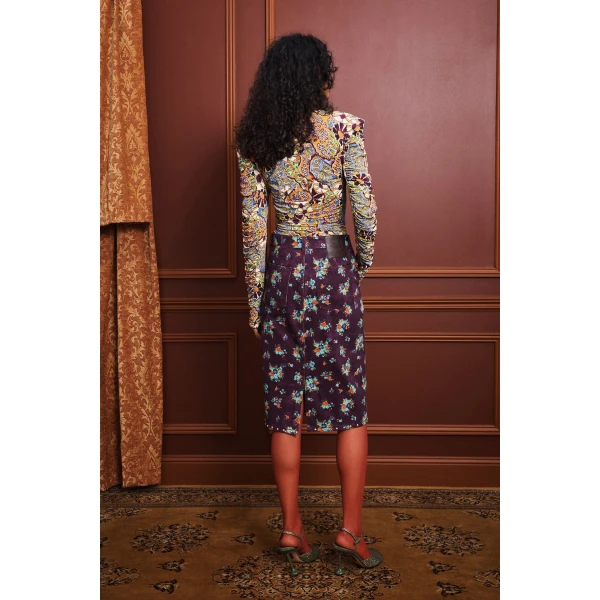 Alemais Joanna Ruched Top  Sustainable Tops with Alémais print - Coveti Australian Designer