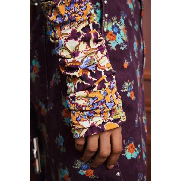 Alemais Joanna Ruched Top  Sustainable Tops with Alémais print - Coveti Australian Designer
