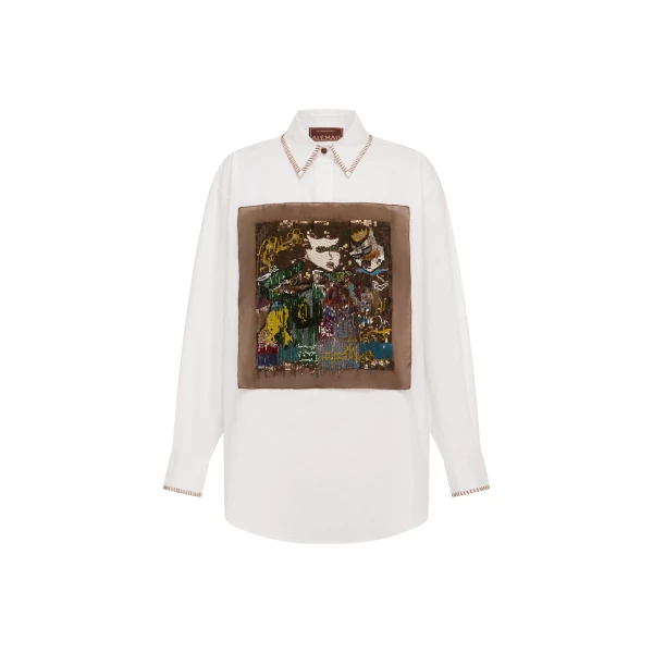 Alemais Limelight Embellish Shirt  Sustainable Tops with Alémais print - Coveti Australian Designer