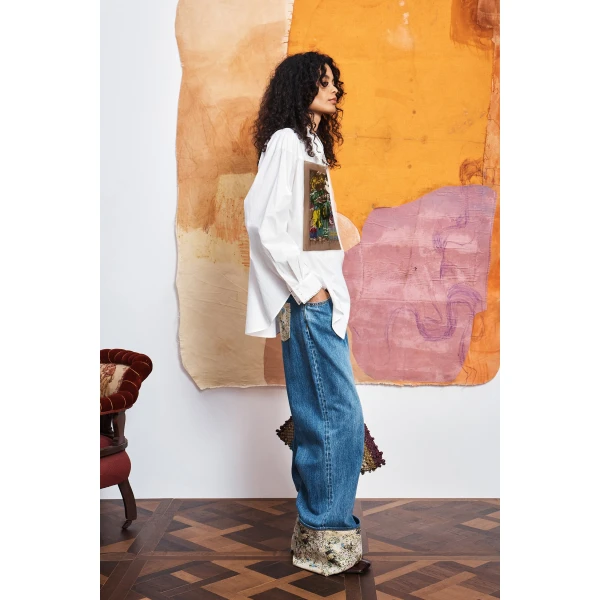 Alemais Limelight Embellish Shirt  Sustainable Tops with Alémais print - Coveti Australian Designer