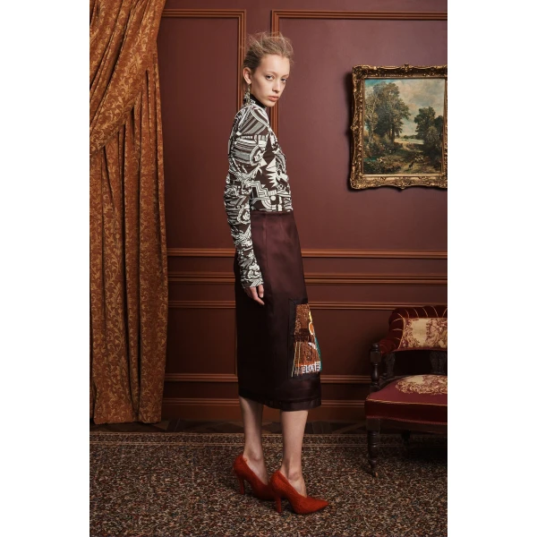 Alemais Lori Ruched Top  Sustainable Tops with Alémais print - Coveti Australian Designer