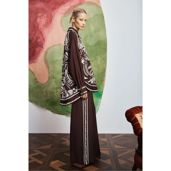 Alemais Lori Shirt  Sustainable Tops with Alémais print - Coveti Australian Designer