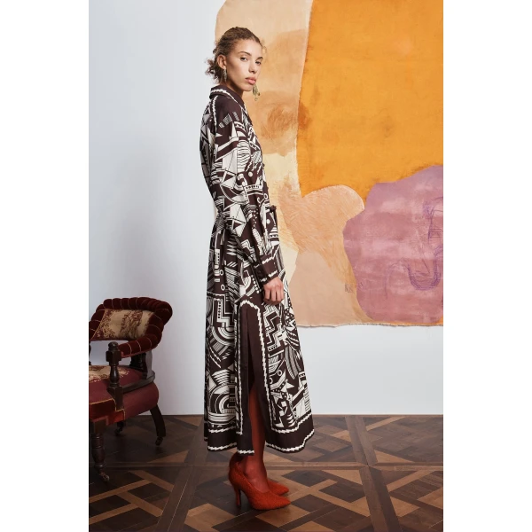 Alemais Lori Shirtdress  Sustainable Dresses with Alémais print - Coveti Australian Designer