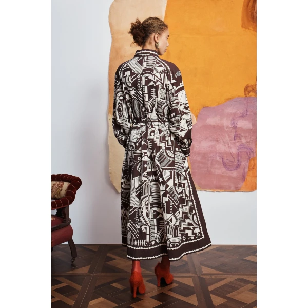 Alemais Lori Shirtdress  Sustainable Dresses with Alémais print - Coveti Australian Designer