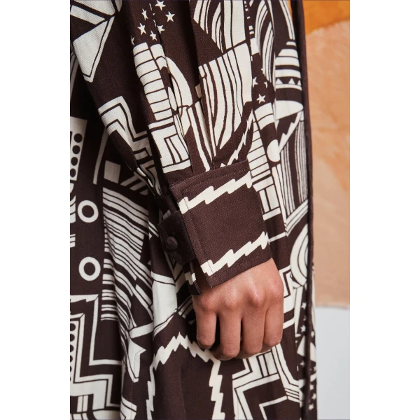 Alemais Lori Shirtdress  Sustainable Dresses with Alémais print - Coveti Australian Designer