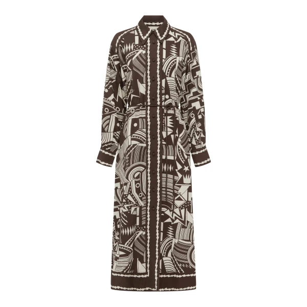 Alemais Lori Shirtdress  Sustainable Dresses with Alémais print - Coveti Australian Designer
