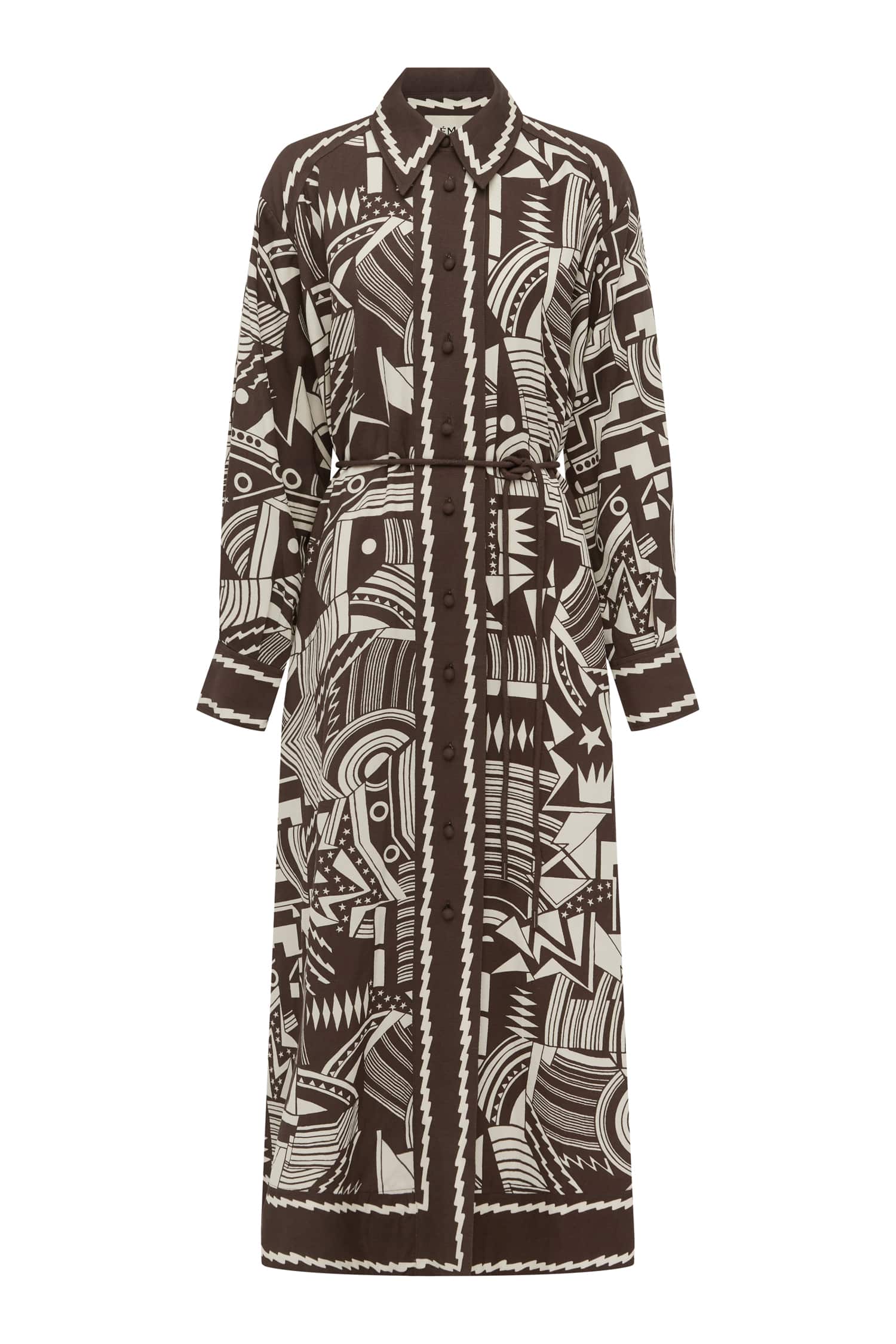 Alemais Lori Shirtdress  Sustainable Dresses with Alémais print - Coveti Australian Designer