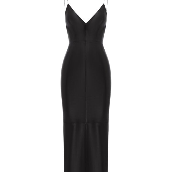 alex perry leather midi dress