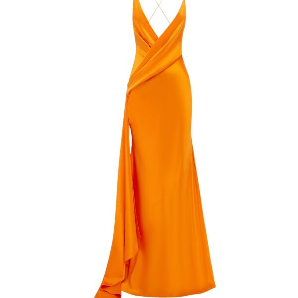 alex perry silk satin gown